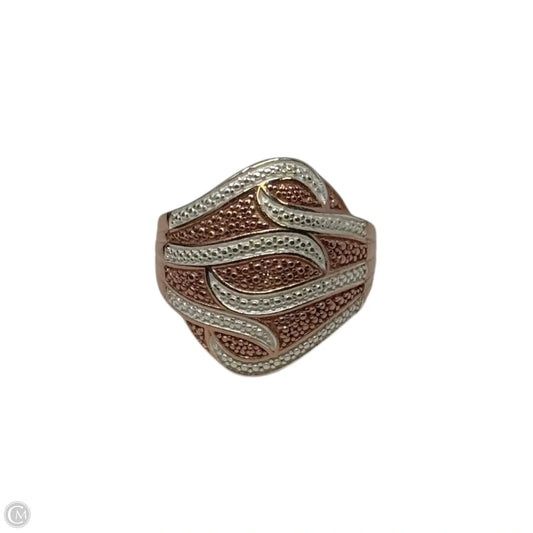 Rose Gold & Silver Statement Ring, Size: 7