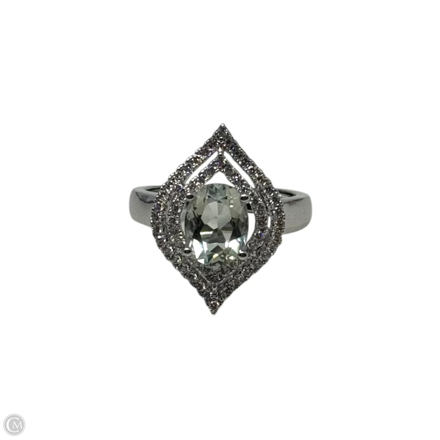 Marquee Halo Ring Statement, Size: 7