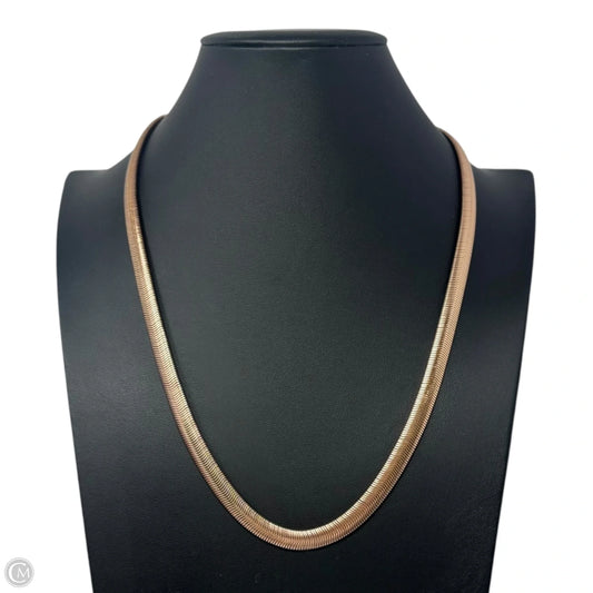 Rose Gold Tone Stainless Steel Herringbone Necklace