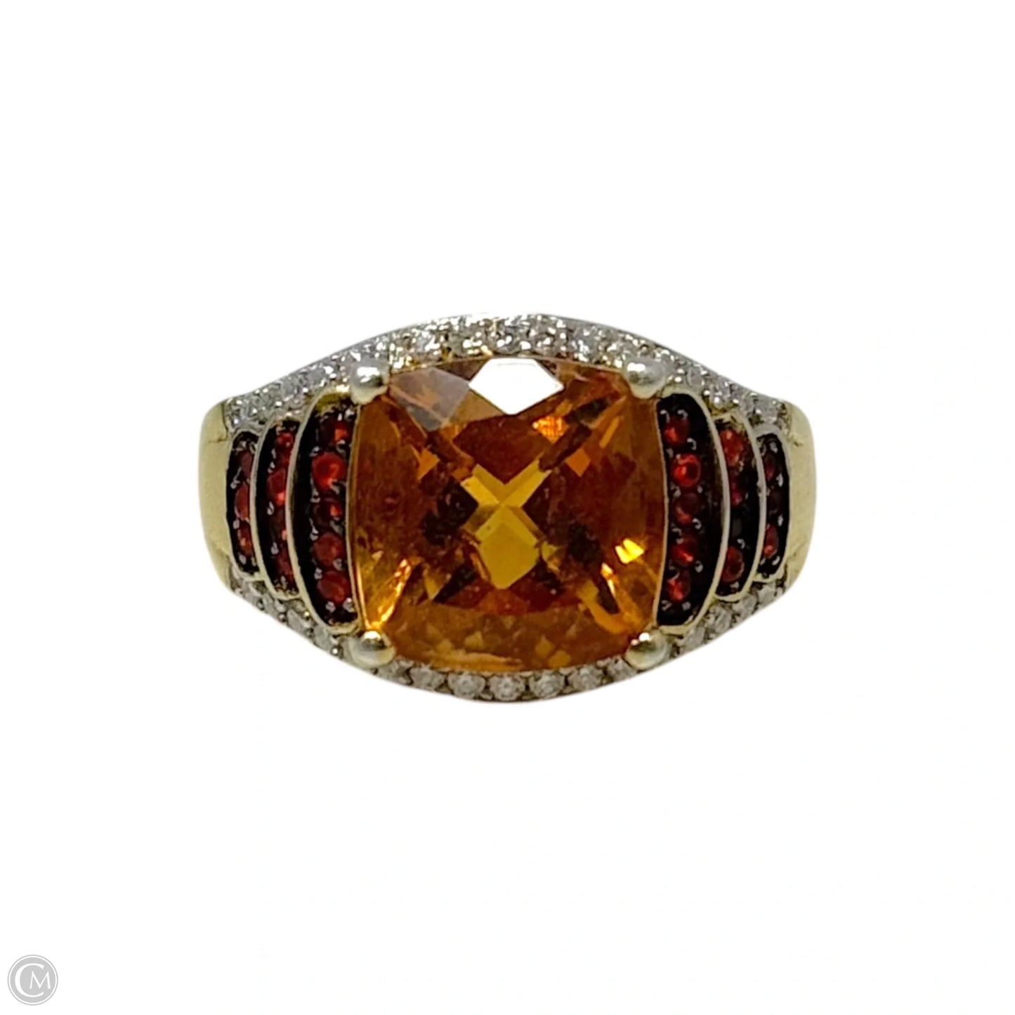 Citrine & Moissonite Ring Sterling Silver By D’joy, Size: 7