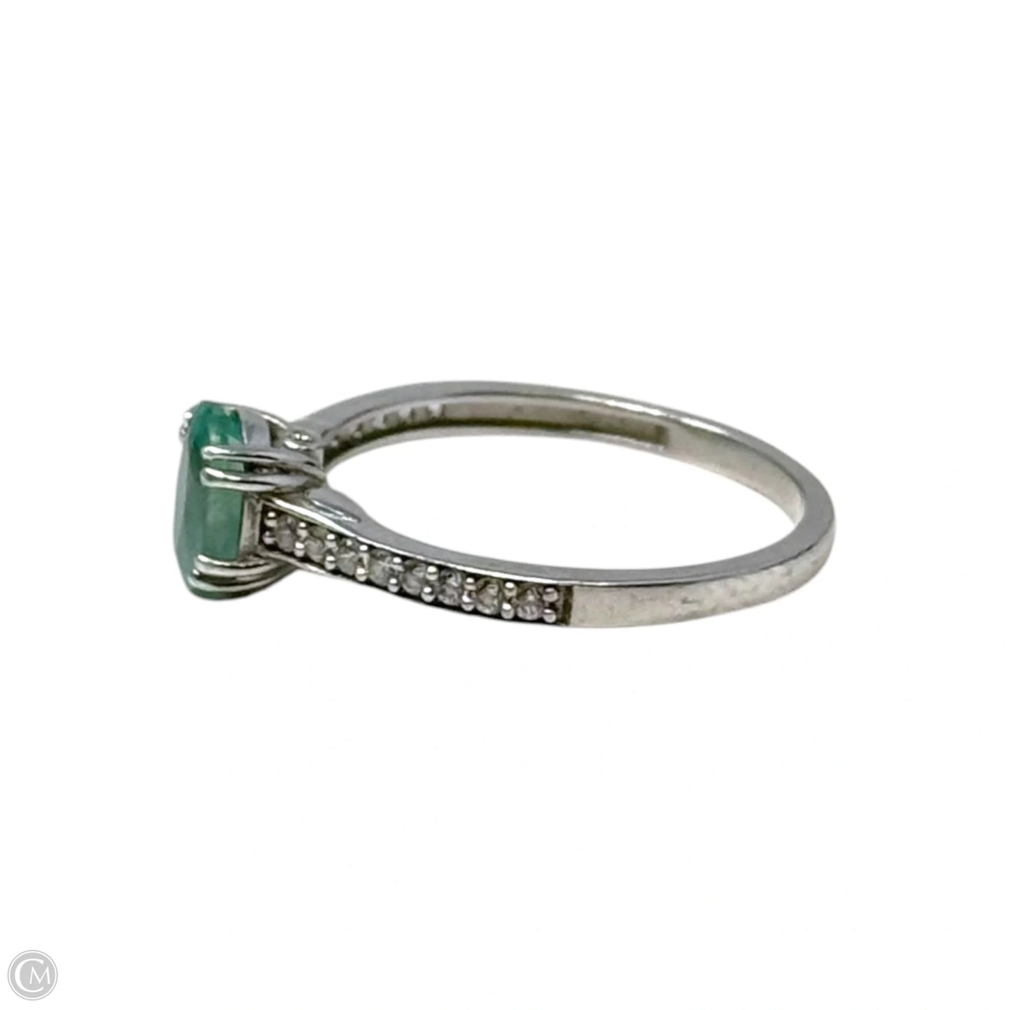 Oval Cut Gem Ring Sterling Silver, Size: 7