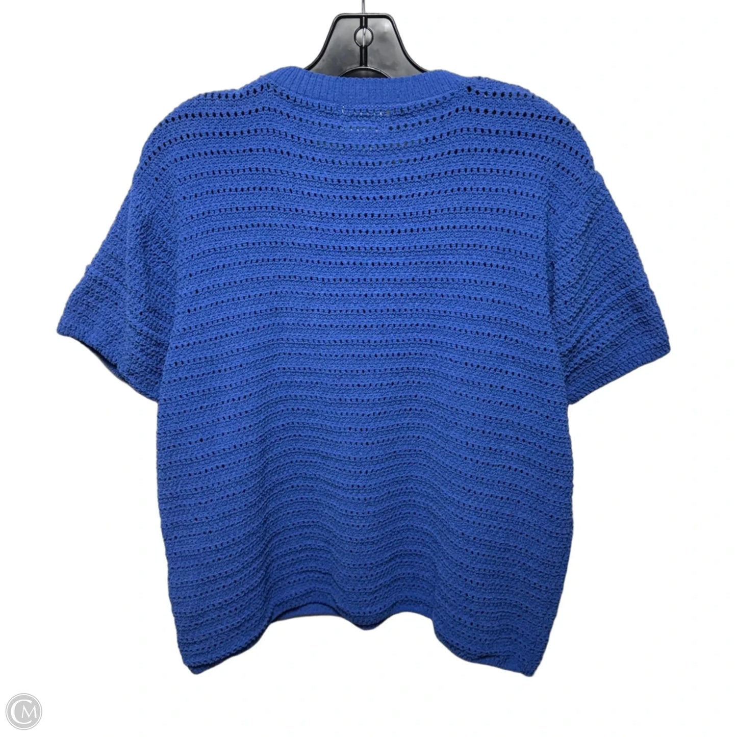 Sweater Short Sleeve By Nicole Miller In Blue, Size: 1x