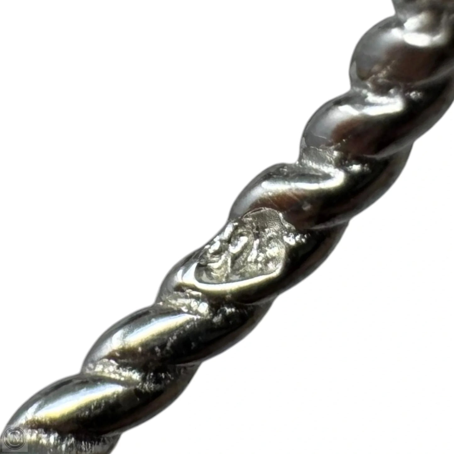 CZ  Rope Band Ring Sterling Silver, Size: 8