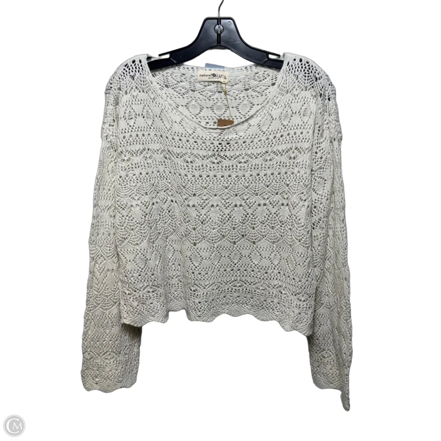 Sweater By Natural Life In Cream, Size: L