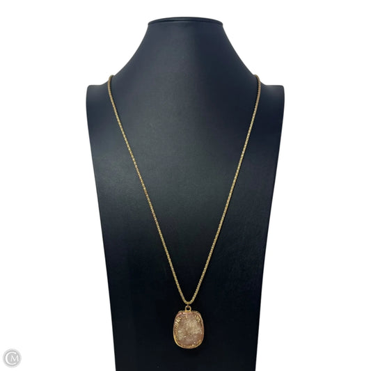 Faux Druzy Long Necklace Pendant