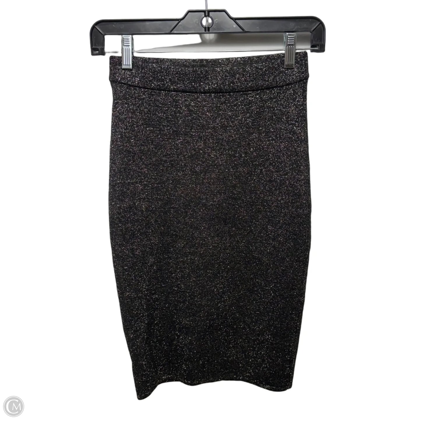 Knit Skirt Designer By Diane Von Furstenberg In Black & Gold, Size: S