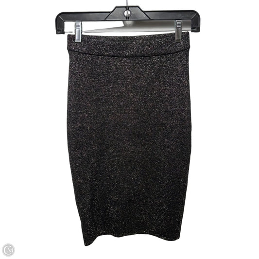 Knit Skirt Designer By Diane Von Furstenberg In Black & Gold, Size: S