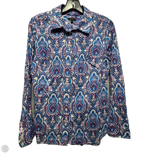 Top Long Sleeve By Talbots In Paisley Print, Size: M