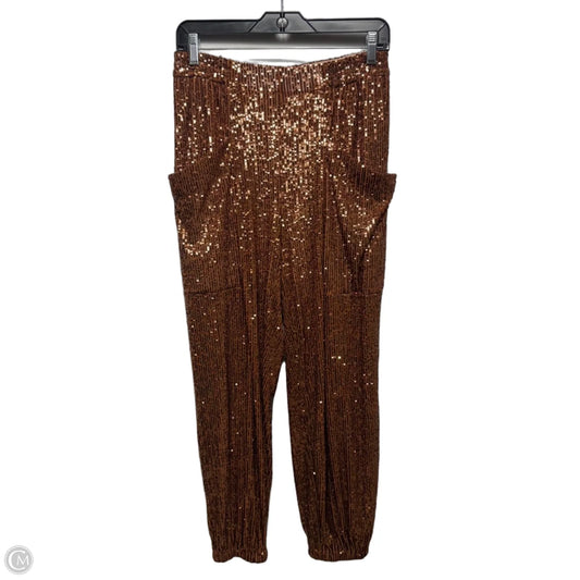Sequin Pants Joggers By Free People In Copper, Size: S