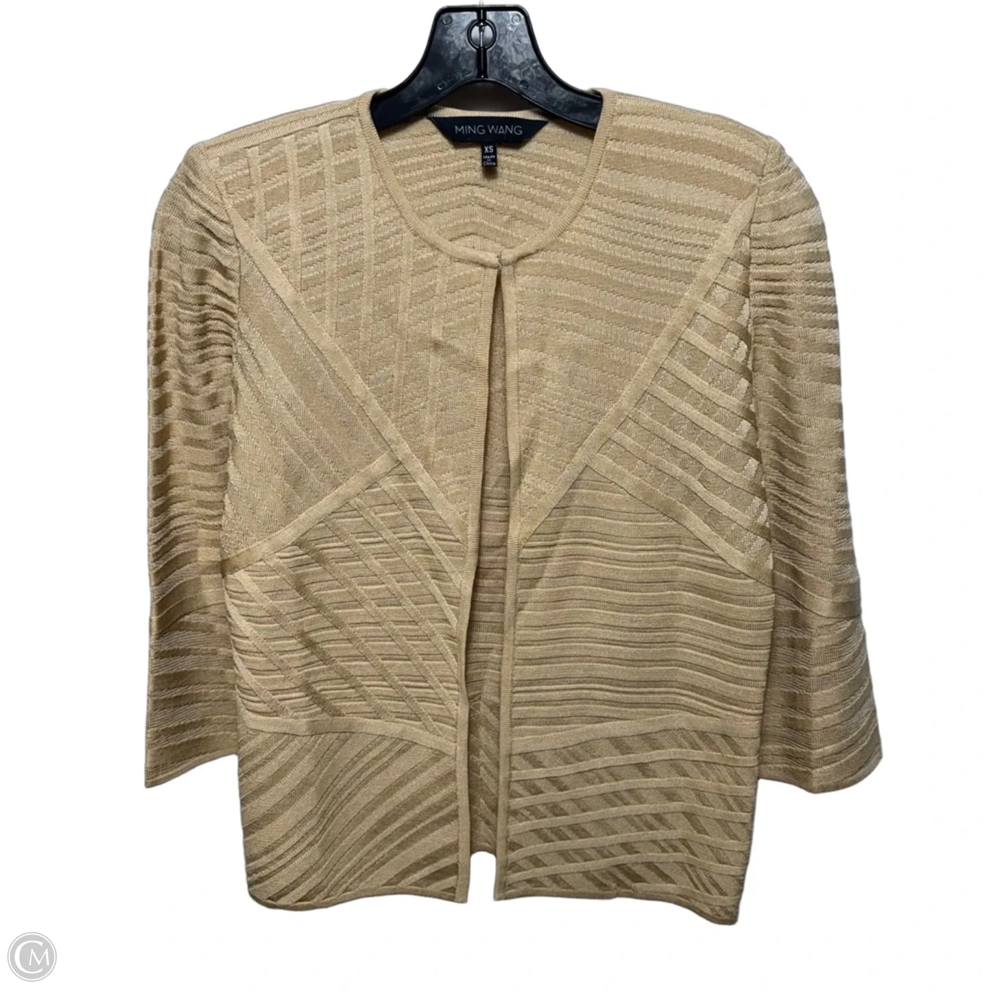 Sweater Cardigan By Ming Wang In Tan, Size: Xs