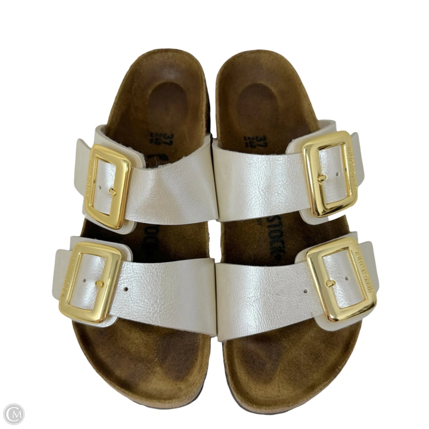 Arizona Big Buckle Sandals By Birkenstock In Cream, Size: 6