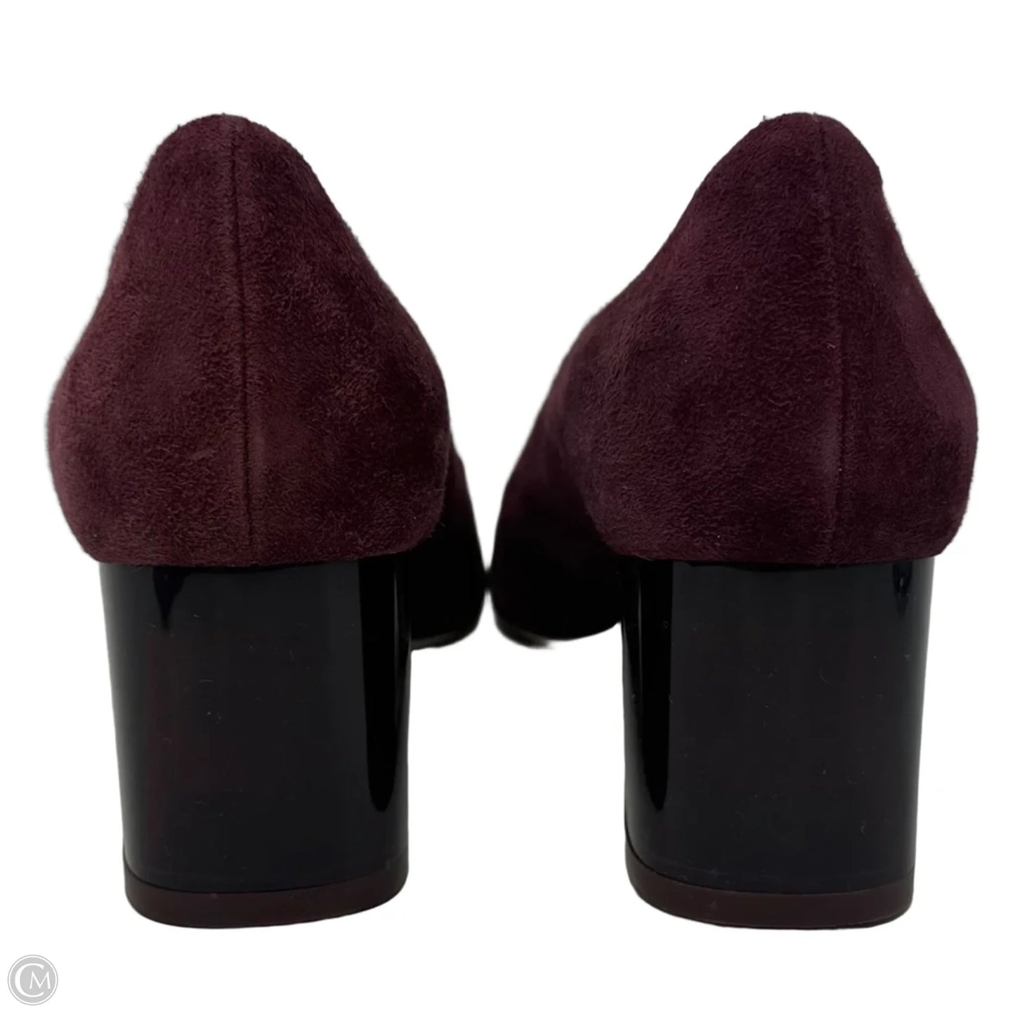 Suede Shoes Heels Block By J. Crew In Maroon, Size: 6.5