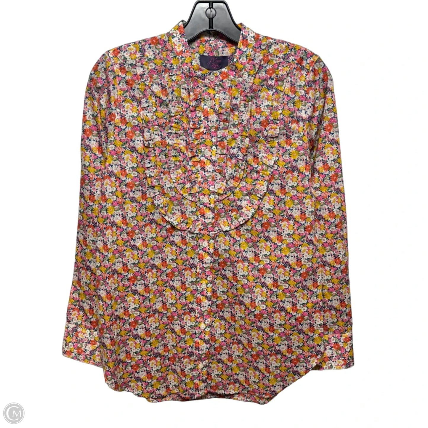 Top Long Sleeve By J. Crew In Floral Print, Size: Xs