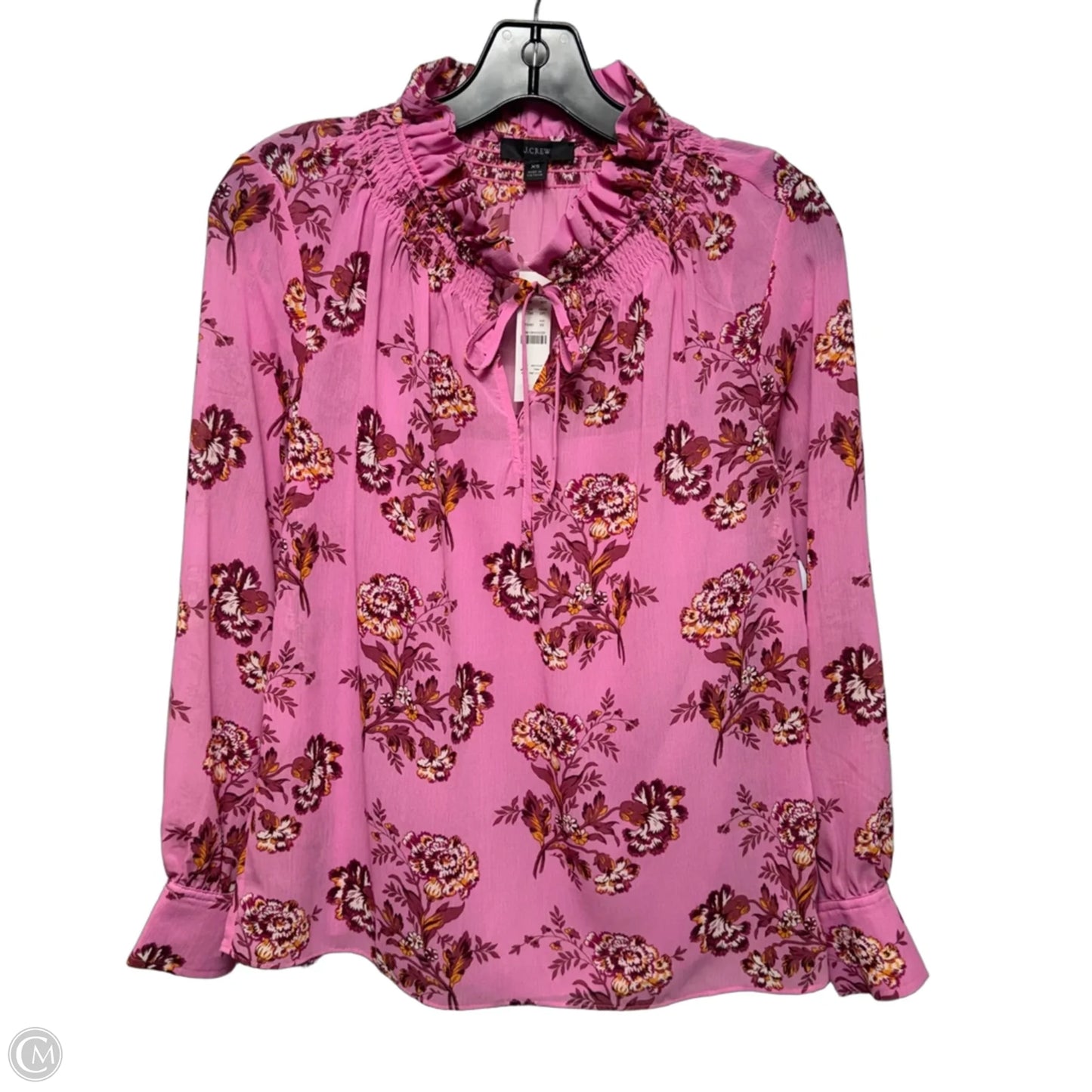 Top Long Sleeve By J. Crew In Floral Print, Size: Xs