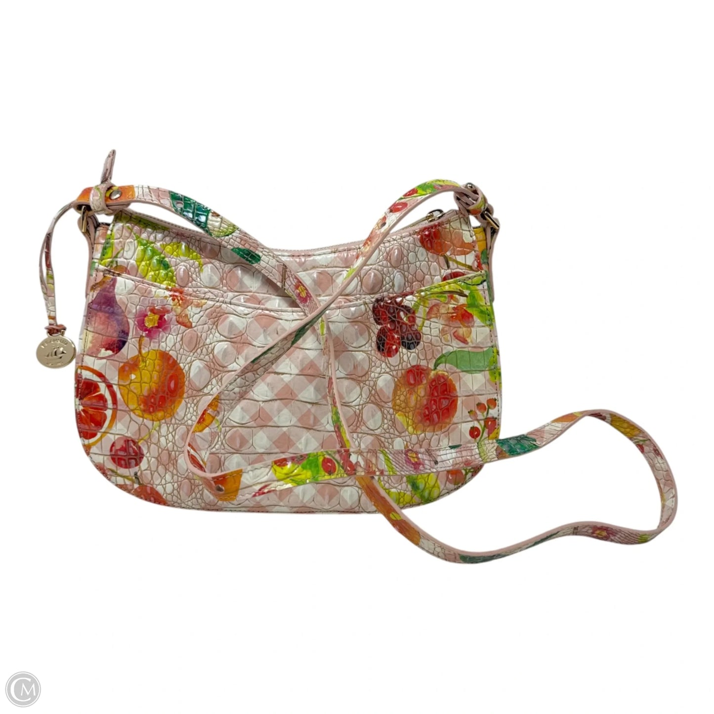 Shayna Fruit Salad Crossbody Designer By Brahmin, Size: Medium