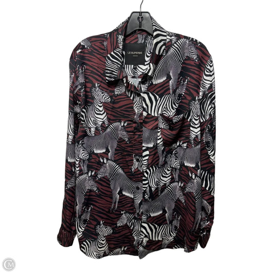 Top Long Sleeve By Le Superbe In Animal Print, Size: 10