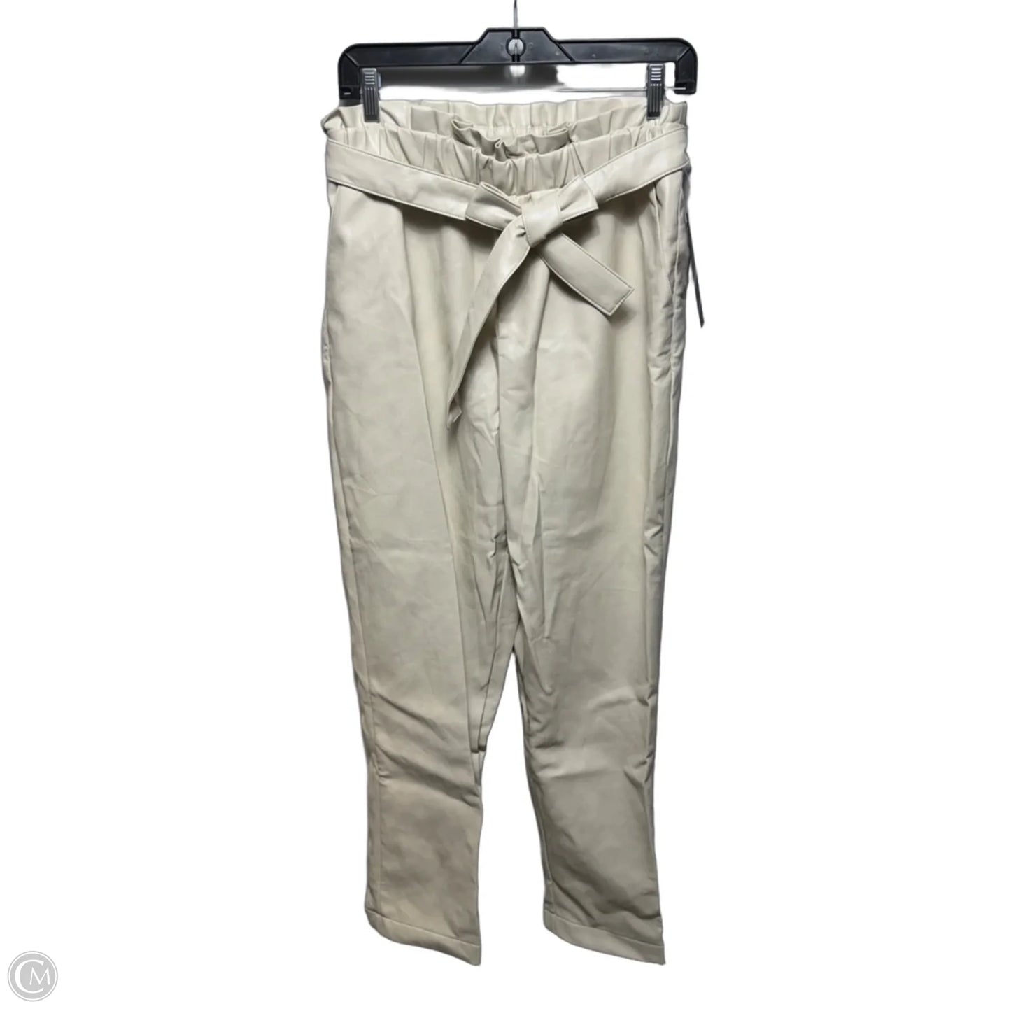 Paper Bag Waist Faux Leather Pants Other By Bagatelle In Cream, Size: S