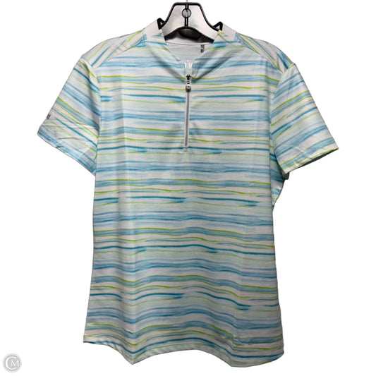 Athletic Top Short Sleeve By Niva Sport In Blue & Green, Size: L