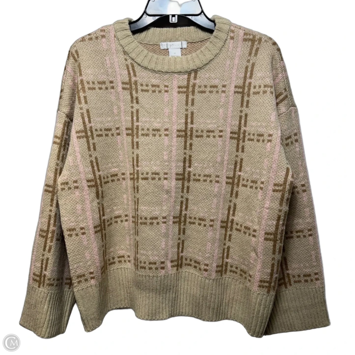 Sweater By Design History In Pink & Tan, Size: M