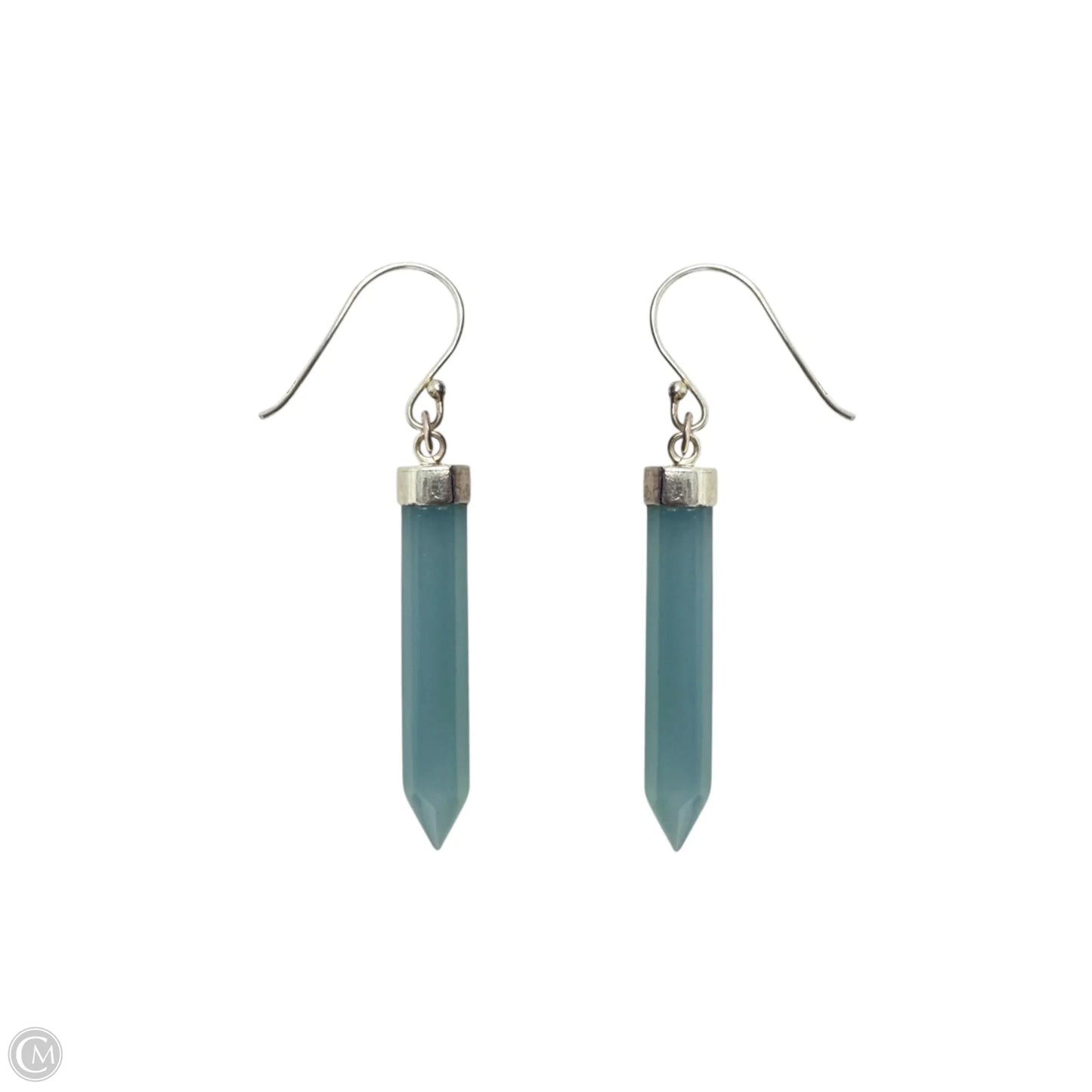 Blue Chalcedony Point Earrings