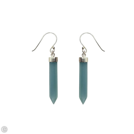 Blue Chalcedony Point Earrings