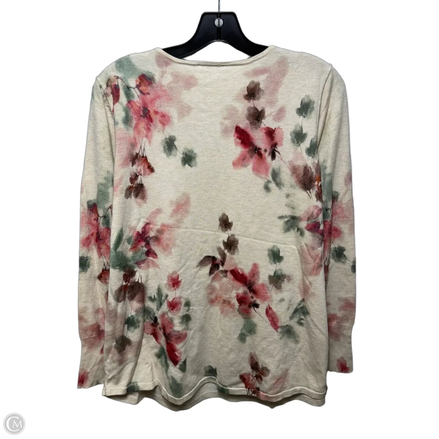 Sweater By Chicos In Floral Print, Size: Xl
