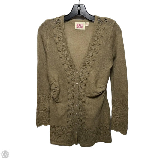 Sweater Cardigan By Rosie Neira In Tan, Size: S