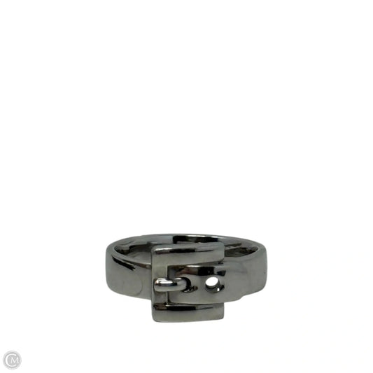 Silver Tone Belt Band Ring By Michael By Michael Kors, Size: 7
