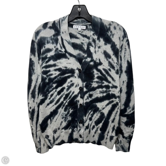 Cotton Sweater Cardigan By Chaser In Tie Dye Print, Size: S