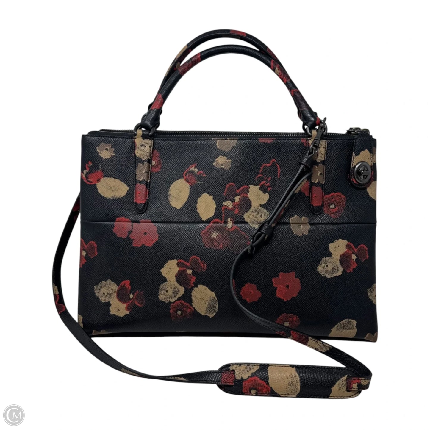 Borough Turnlock Handbag Designer By Coach, Size: Medium