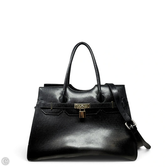 Handbag Leather By Fineplus, Size: Medium