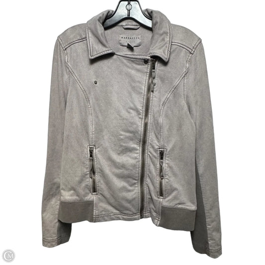 Jacket Moto By Marrakech In Grey, Size: S