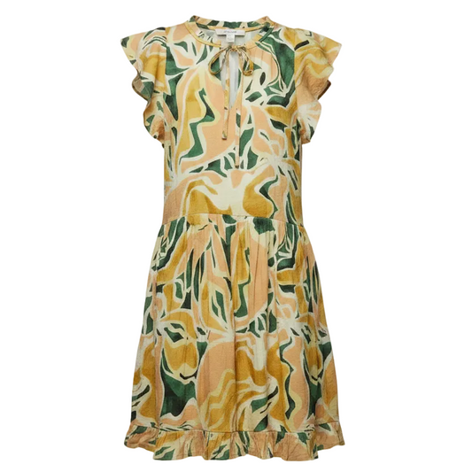 Zinnia Dress By Rails In Tulum Yellow Floral Print, Size: S