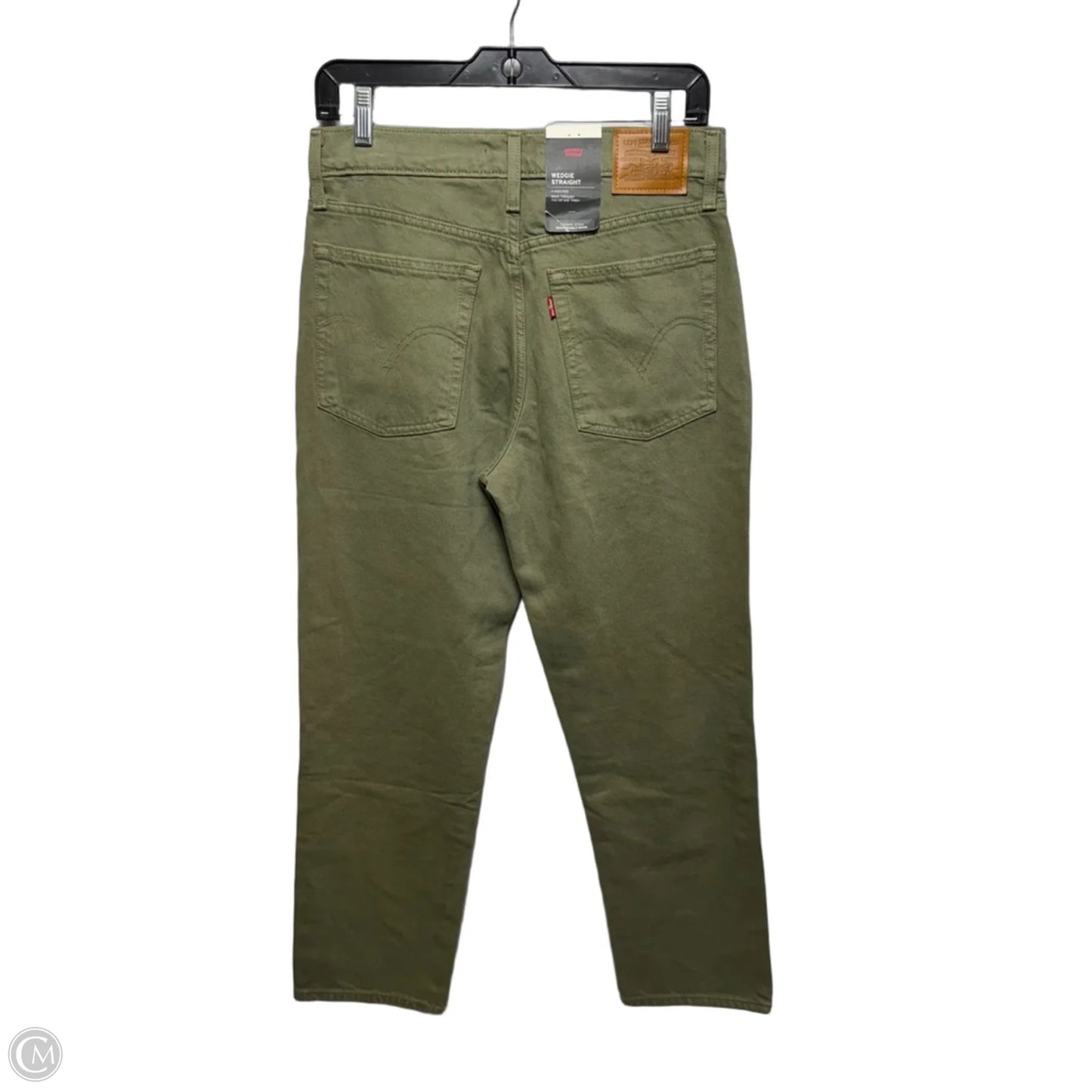 Wedgie Straight Jeans By Levis In Green Denim, Size: 8/29