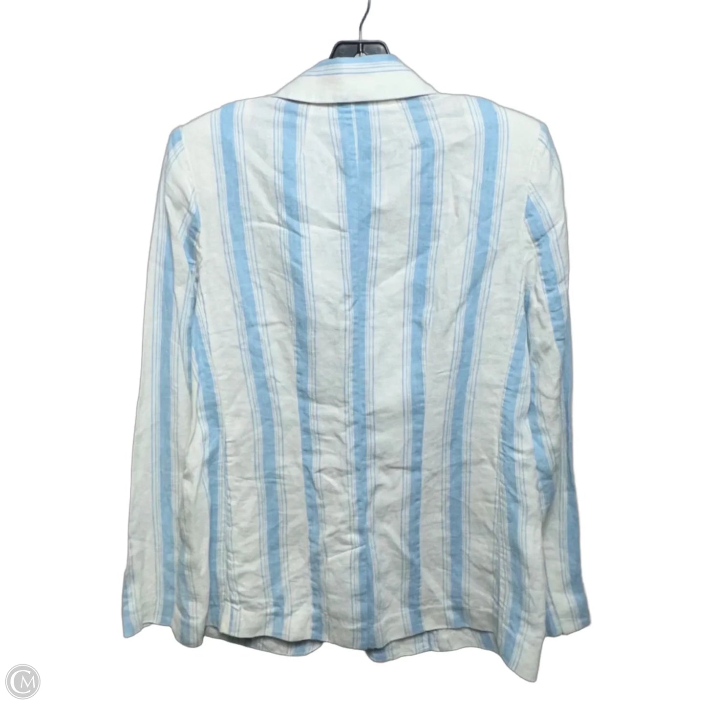 Classic Stripe Linen Blazer By Frame In Striped Pattern, Size: 4