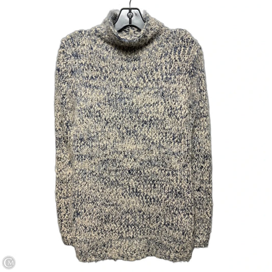 Eyelash Knit Sweater By Chelsea And Theodore In Blue & Cream, Size: S