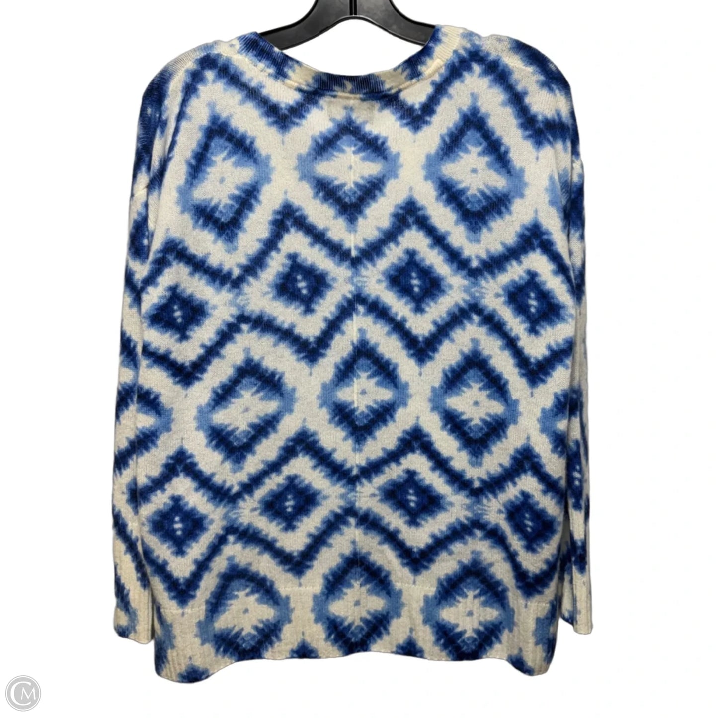 Sweater Cashmere By Pure  In Blue & White, Size: 4
