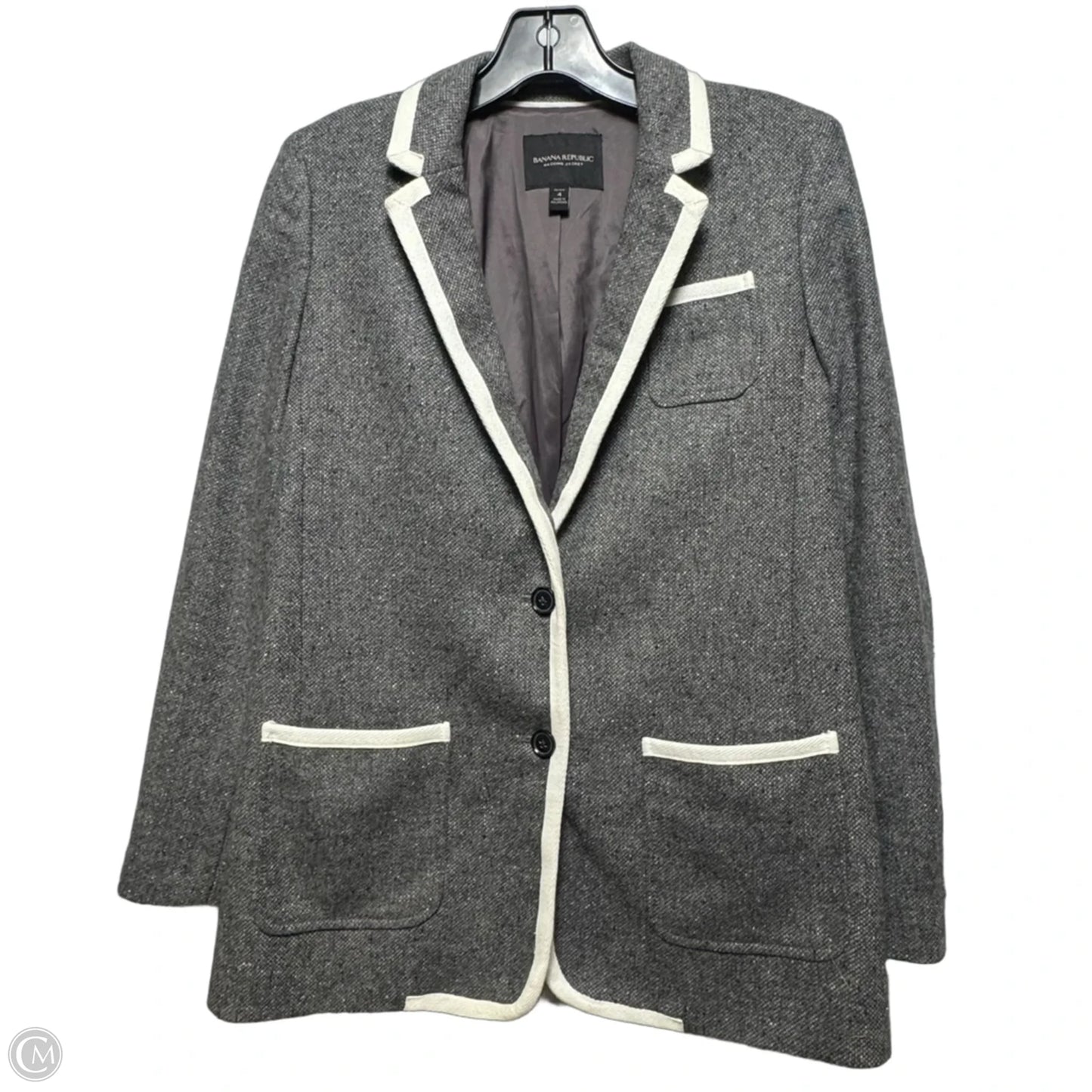 Blazer By Banana Republic In Grey, Size: 4p
