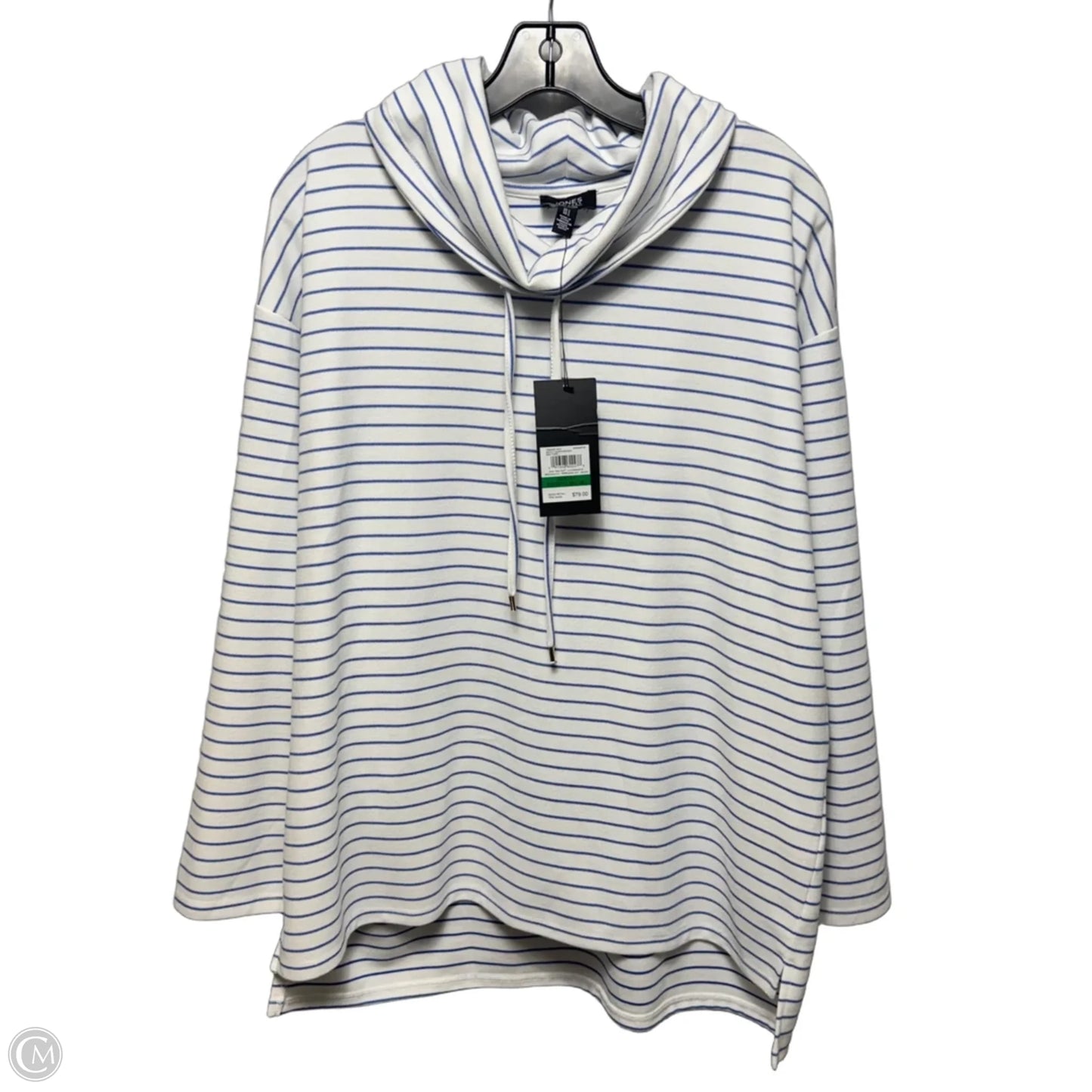 Top Long Sleeve By Jones New York In Striped Pattern, Size: L
