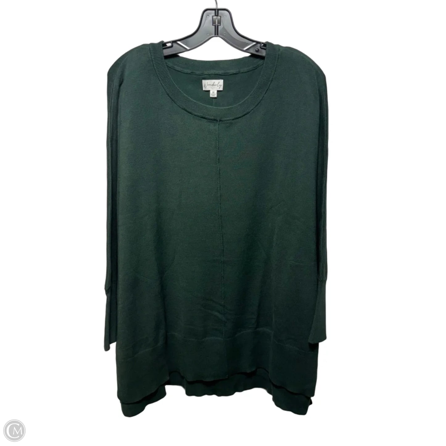 Sweater By Wonderly In Green, Size: 3x