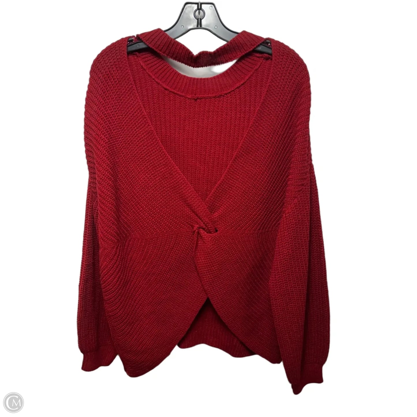 Open Back Sweater By Almost Famous In Red, Size: 3x