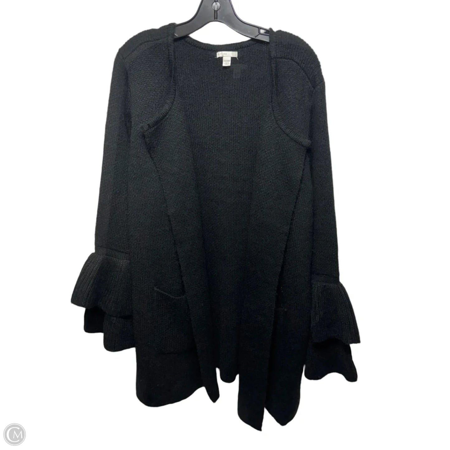 Sweater Cardigan By Cato In Black, Size: 22/24