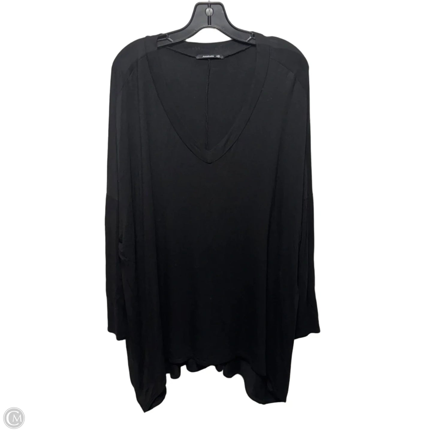 Top Long Sleeve Basic By Annabelle In Black, Size: 2x