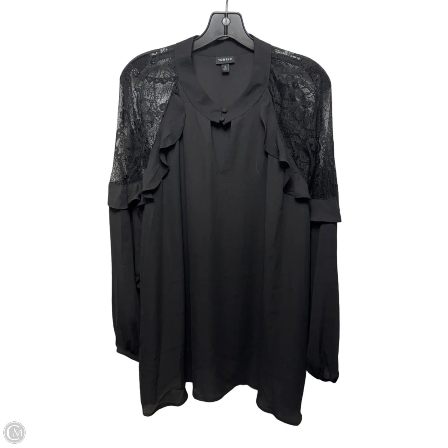 Top Long Sleeve By Torrid In Black, Size: 3x