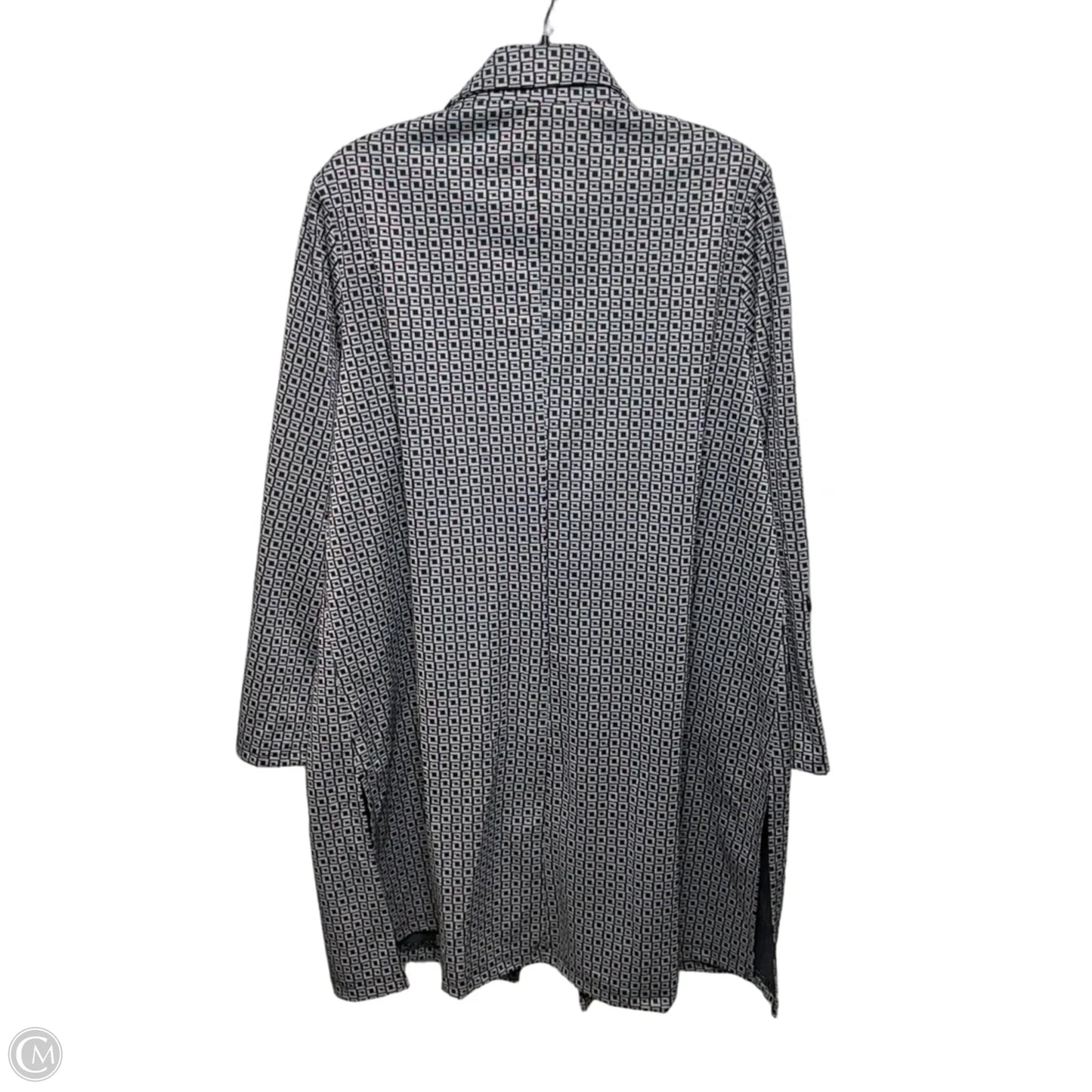 Coat Other By Cato In Black & Grey Geometric, Size: 22/24