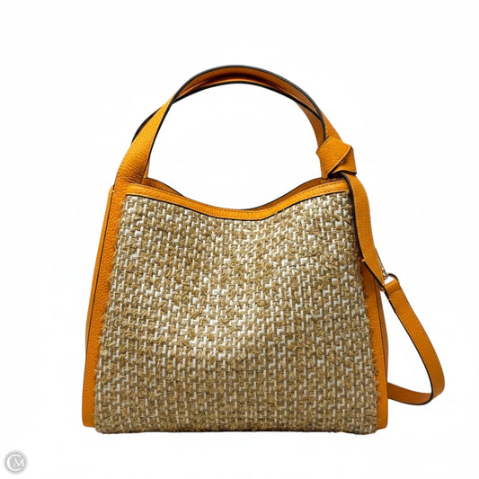 Knott Raffia Handbag Designer By Kate Spade, Size: Medium