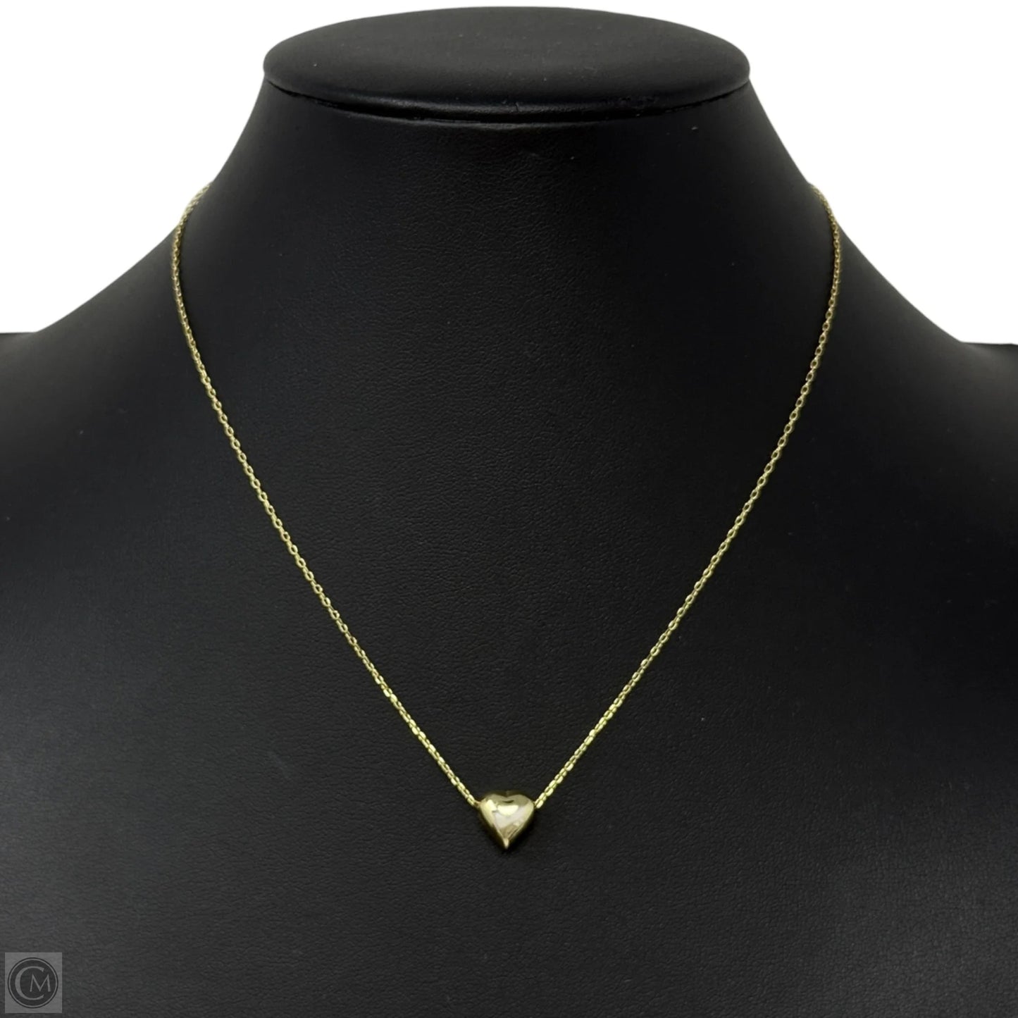 Gold Over Sterling Silver Floating Heart Pendant Necklace