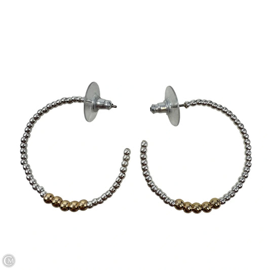 Two Tone Ball Beaded Hoop Earrings