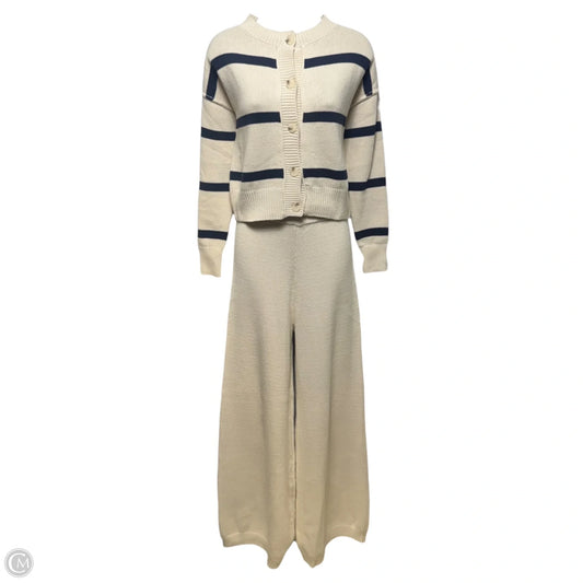 Knit Cardigan & Pants Set By Sincerely Jules In Cream, Size: S