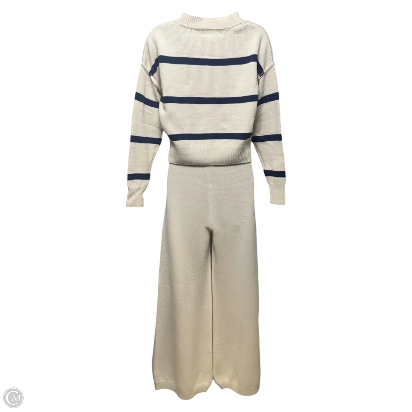 Knit Cardigan & Pants Set By Sincerely Jules In Cream, Size: S